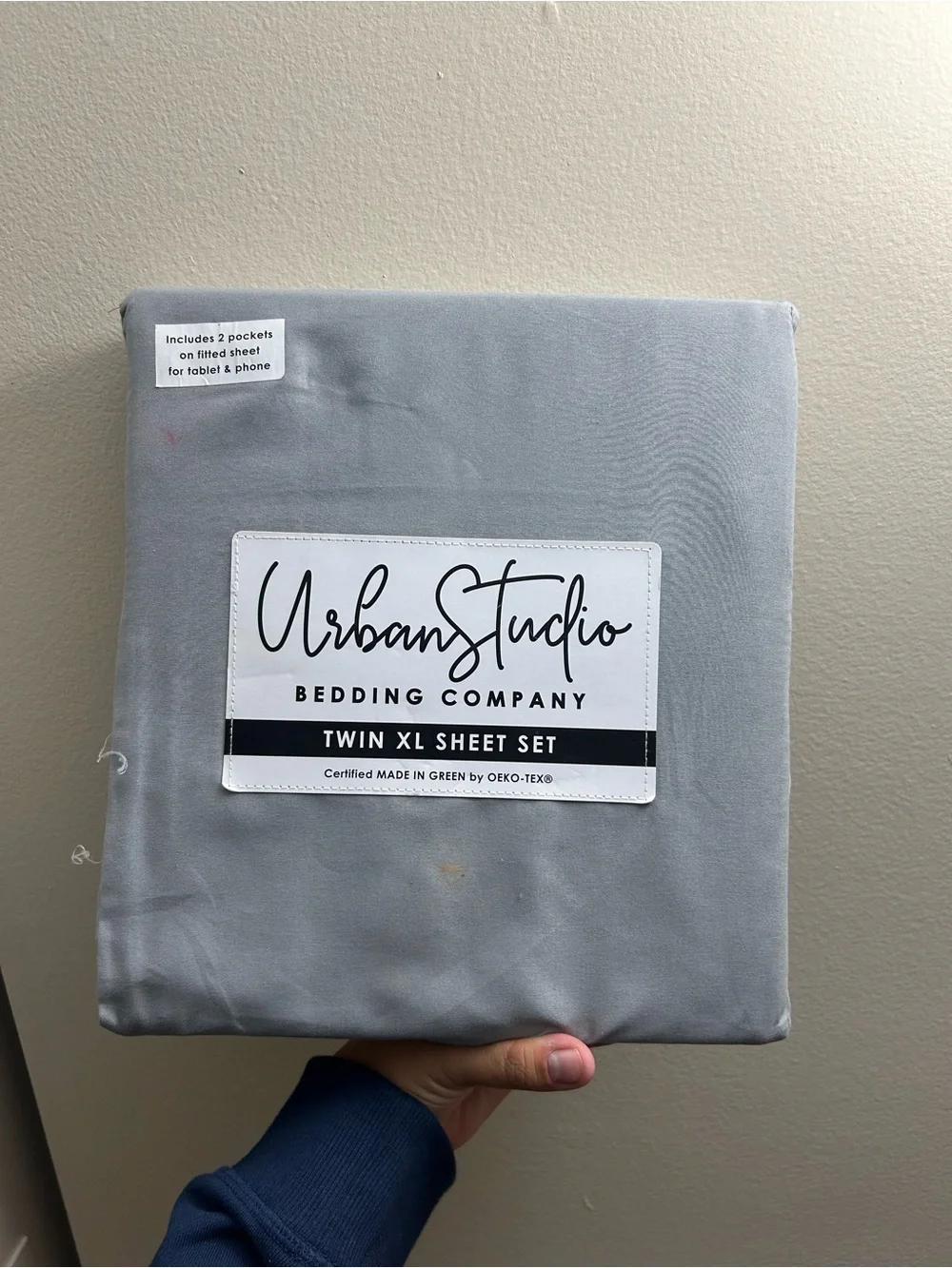 Urban Studio Twin XL Sheet Set in Light Gray
